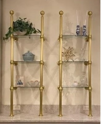 Bistro shelf kit in brass shelvesTrade Diversified
