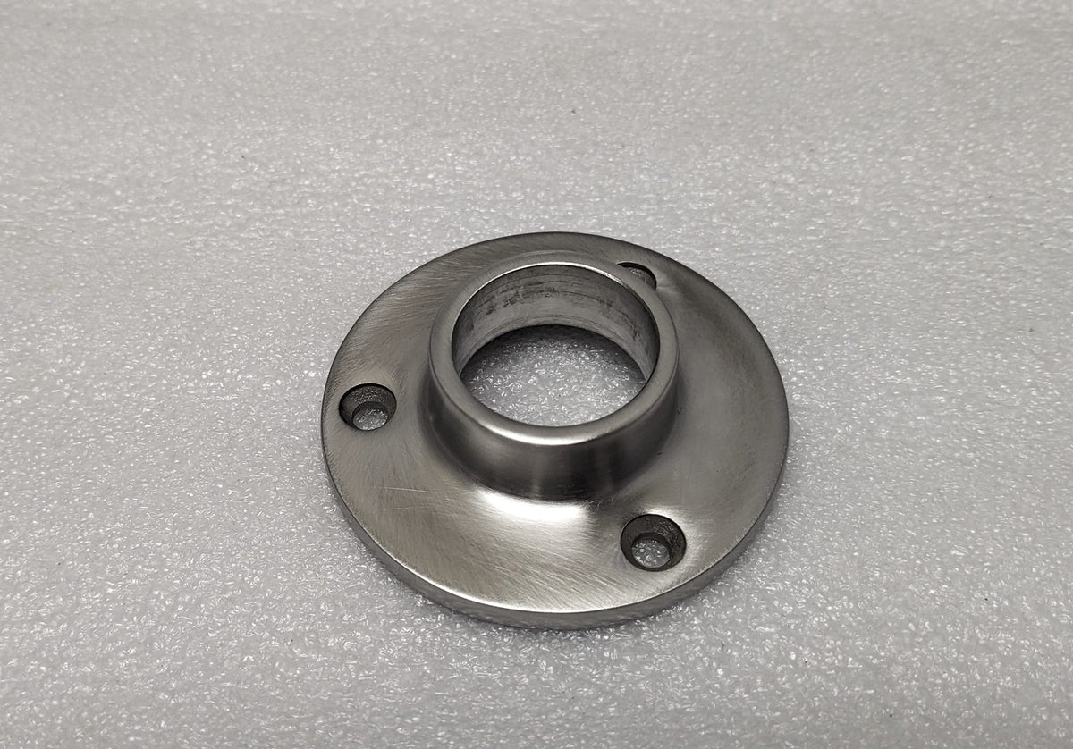 Wall Flange for 1" Tubing Flanges and Anchors, Components for 1" Od Tubing, Drapery Hardware Brushed-Stainless-Steel Trade Diversified