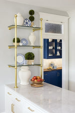 Bistro shelf kit in brass shelvesTrade Diversified