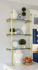 Bistro shelf kit in brass shelvesTrade Diversified
