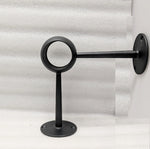 Stainless Steel 6-1/2" H Round Center Post with 5" Back support Brackets, Components for 2" Od Tubing MATTE-BLACK-POWDER-COAT-FINISH-PLEASE-CALL Trade Diversified