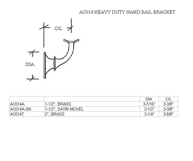 Heavy Duty Hand Rail Bracket for 1-1/2" Tubing - Trade Diversified