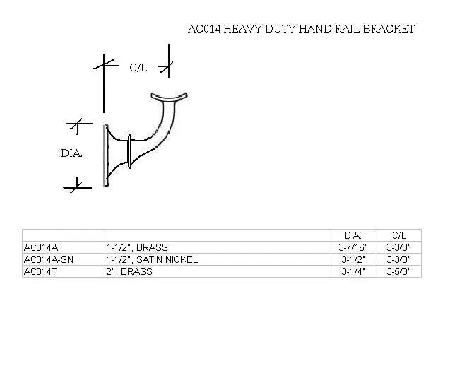 Heavy Duty Hand Rail Bracket for 2" Tubing - Trade Diversified