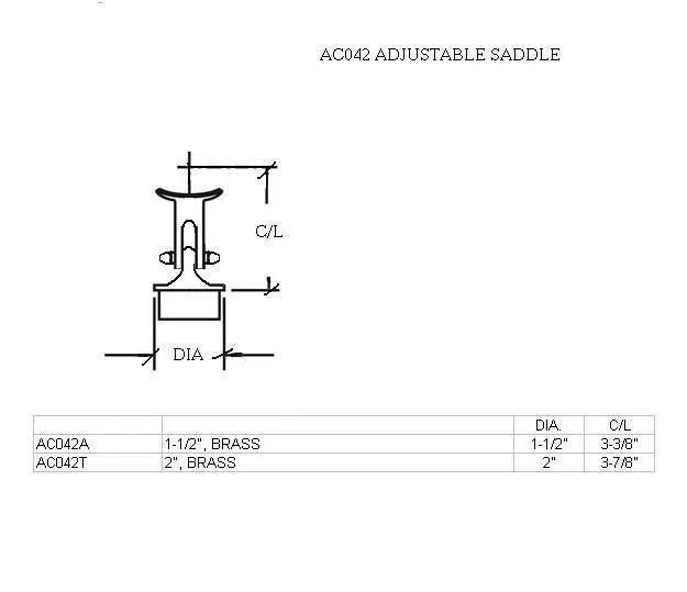 Adjustable Saddle for 1-1/2" Tubing - Trade Diversified