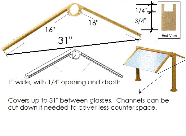 Double Faced Sneeze Guard Bracket-Center - Trade Diversified