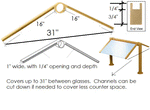 Double Faced Sneeze Guard Bracket-Center - Trade Diversified