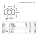Ball Side Outlet Tee for 3" Tubing - Trade Diversified