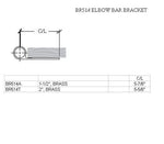 Elbow Bar Bracket 1-1/2" Tubing - Trade Diversified