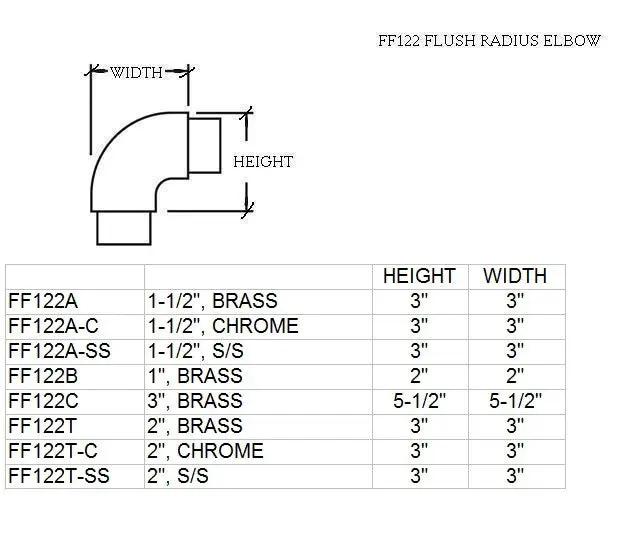 Flush Curved Elbow for 1-1/2" Tubing - Trade Diversified