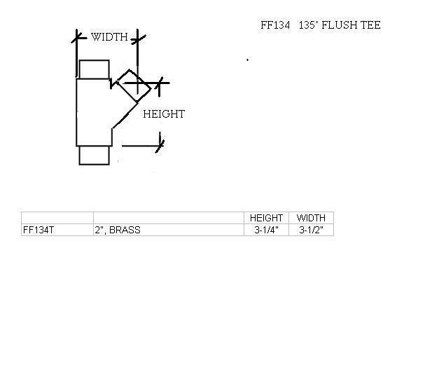 Flush 135° Tee for 2" Tubing - Trade Diversified