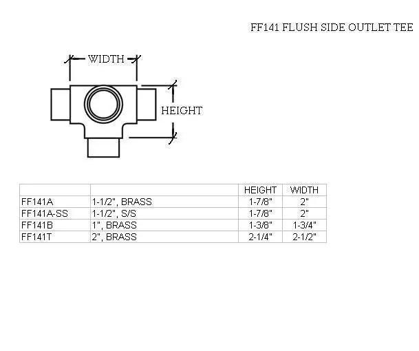 Flush Side Outlet Tee for 1-1/2" Tubing - Trade Diversified