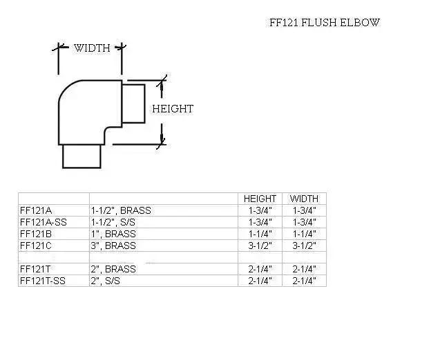 Flush Elbow for 2" Diameter Tubing Trade Diversified