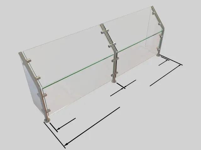 Sneeze Guard Glass Partition Posts - Trade Diversified