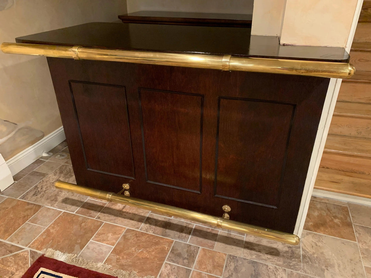 8 Foot Long Foot Rail Kit in Polished Brass - Trade Diversified