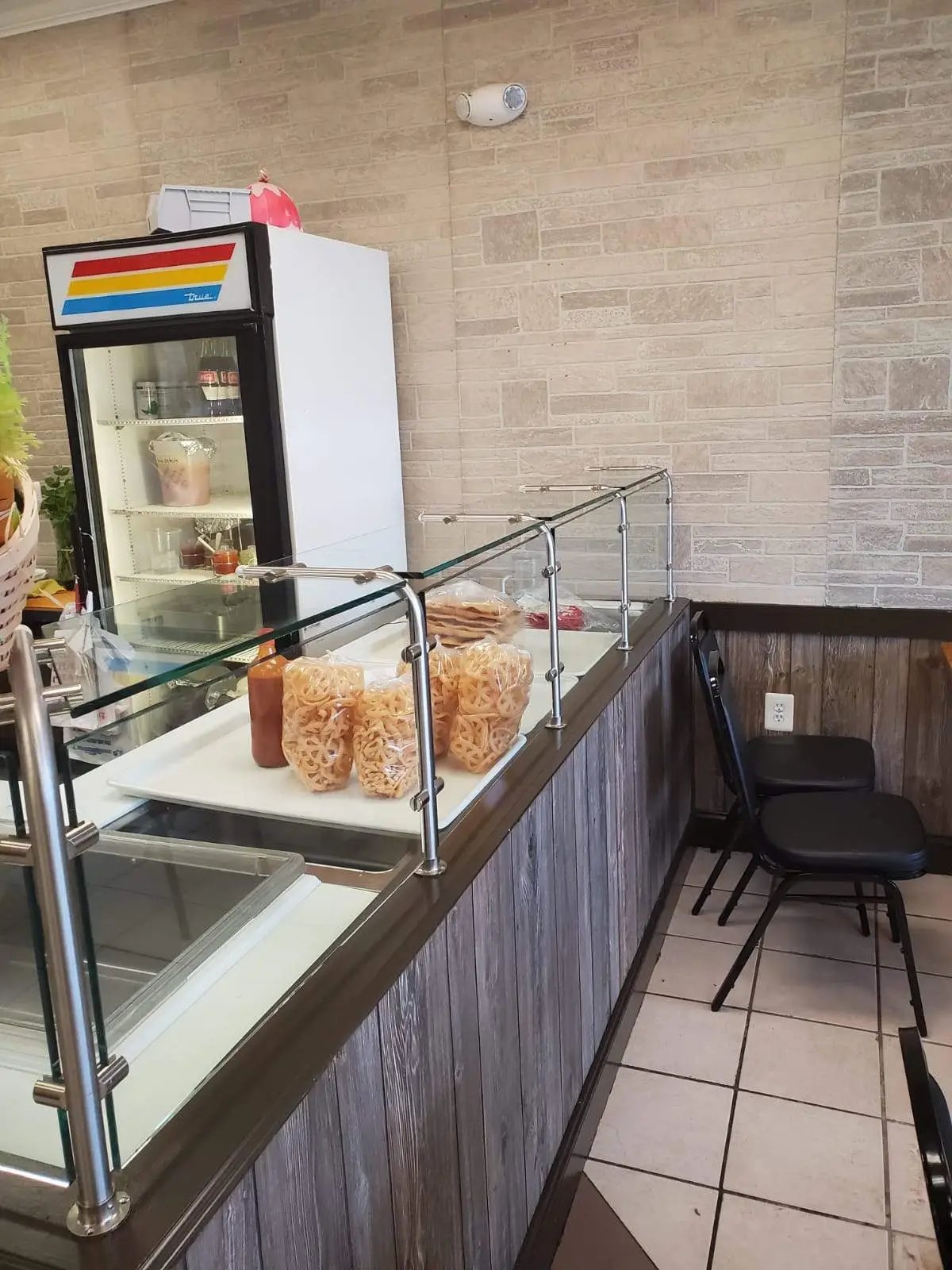 Pass-Over Sneeze Guard with Shelf - Trade Diversified
