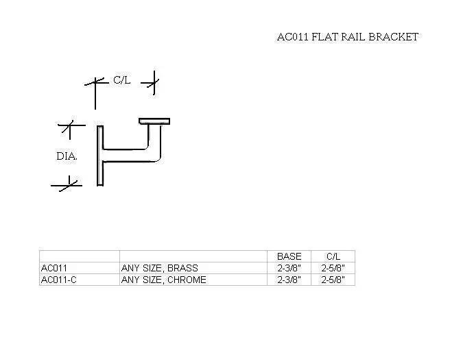 Hand Rail Bracket for Flat Rails - Trade Diversified