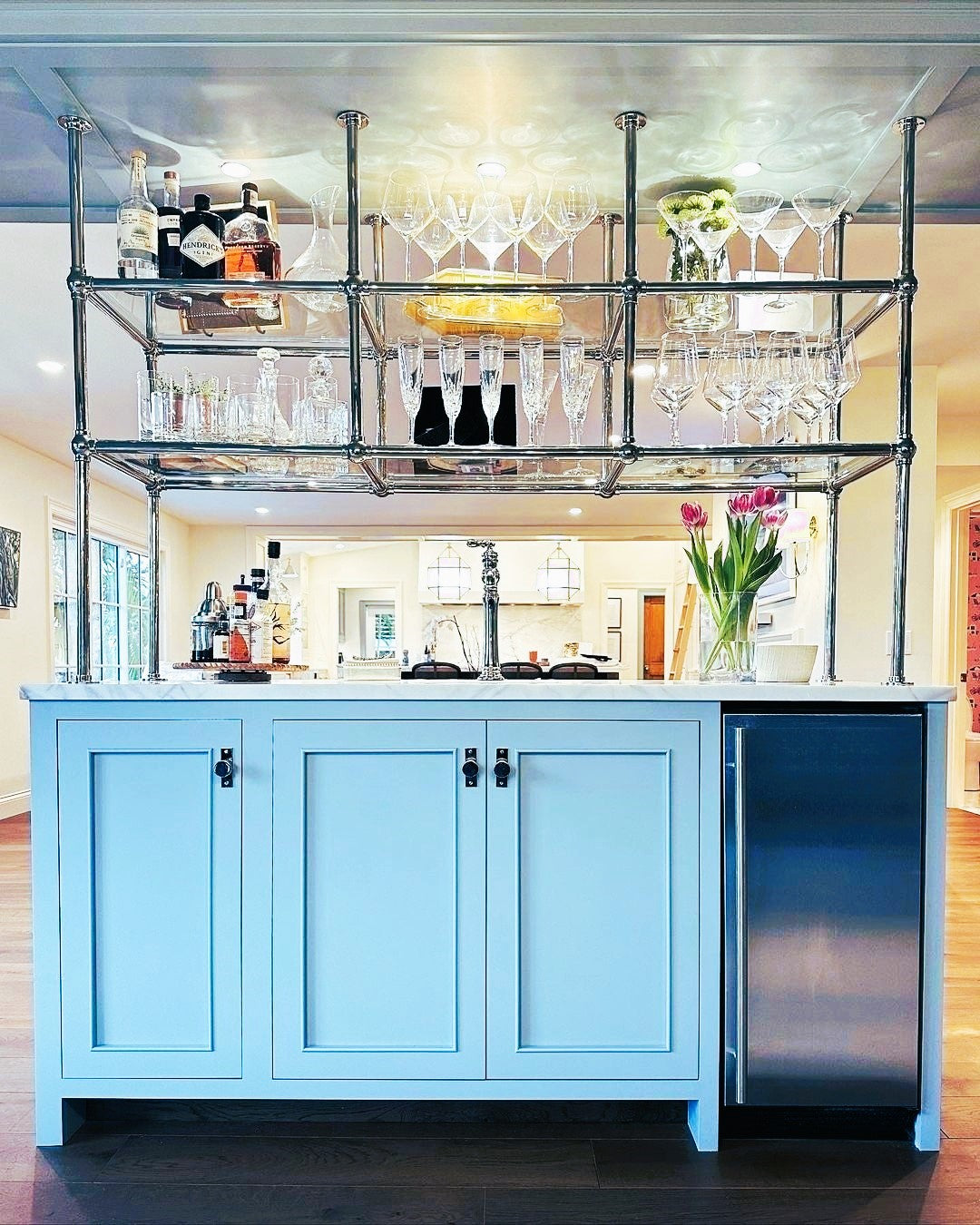 Stylish Stainless Steel Shelving Home Bar Design Project– Trade Diversified