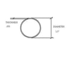 1.5" Diameter X .050Wall Polished Brass Tubing Tubing & U-channels, Components for 1-1/2" Od TubingTrade Diversified