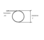 2" Diameter X .065 X 12' Polished Brass Tubing Tubing & U-channels, Components for 2" Od TubingTrade Diversified