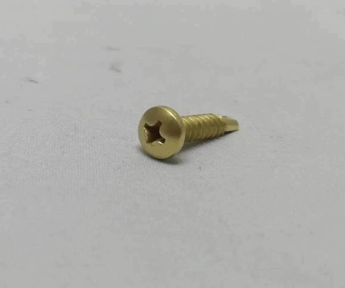 3/4" Polished brass finished self-tapping screws (100 pack)