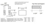 Radius Back Left-end Glass Clip for 1/4"-3/8" Glass