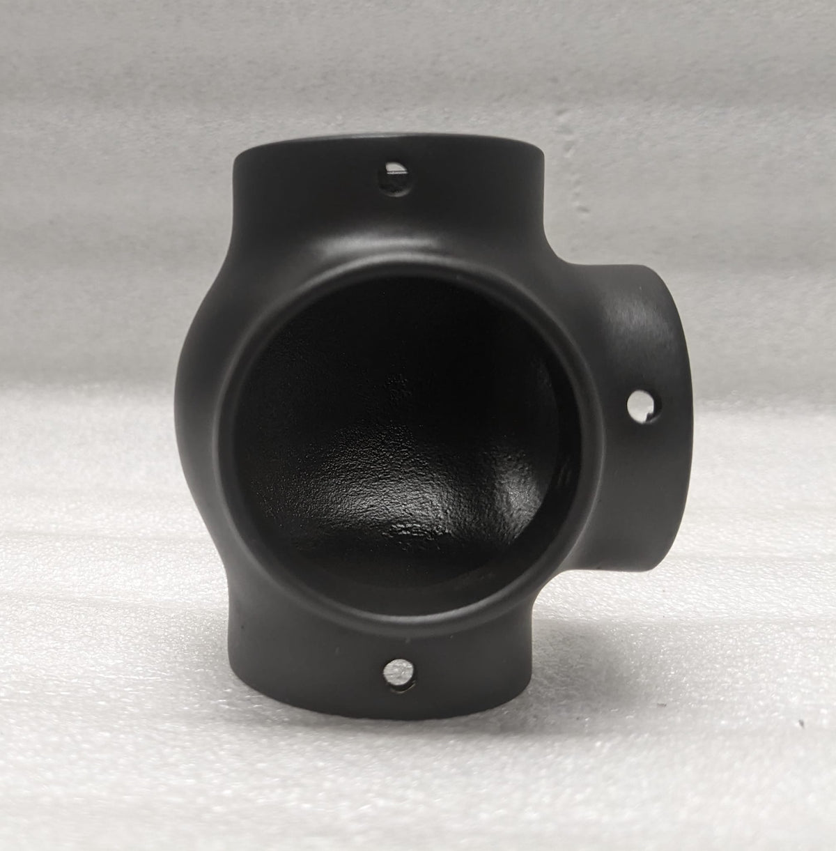 Ball Side Outlet Tee for 1-1/2" Tubing Ball Fittings, Components for 1-1/2" Od Tubing MatteBlackPowderCoatedFinish Trade Diversified