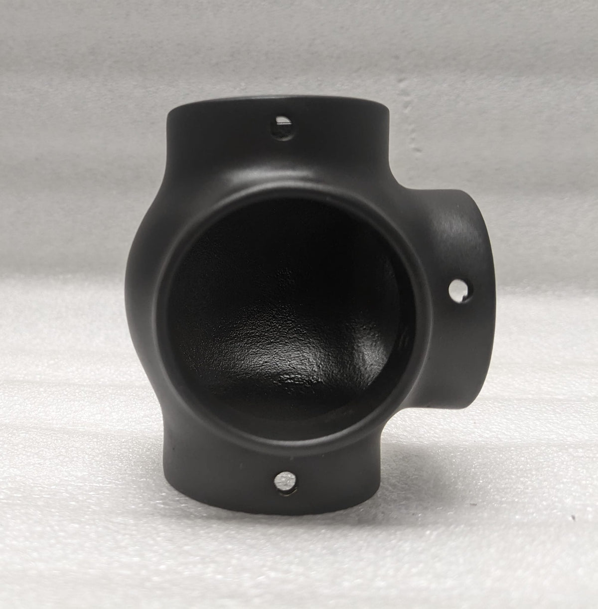 Ball Side Outlet Tee for 3" Tubing Ball Fittings, Components for 3" Od Tubing Matte-Black-Powder-Coated-Finish-please-call Trade Diversified