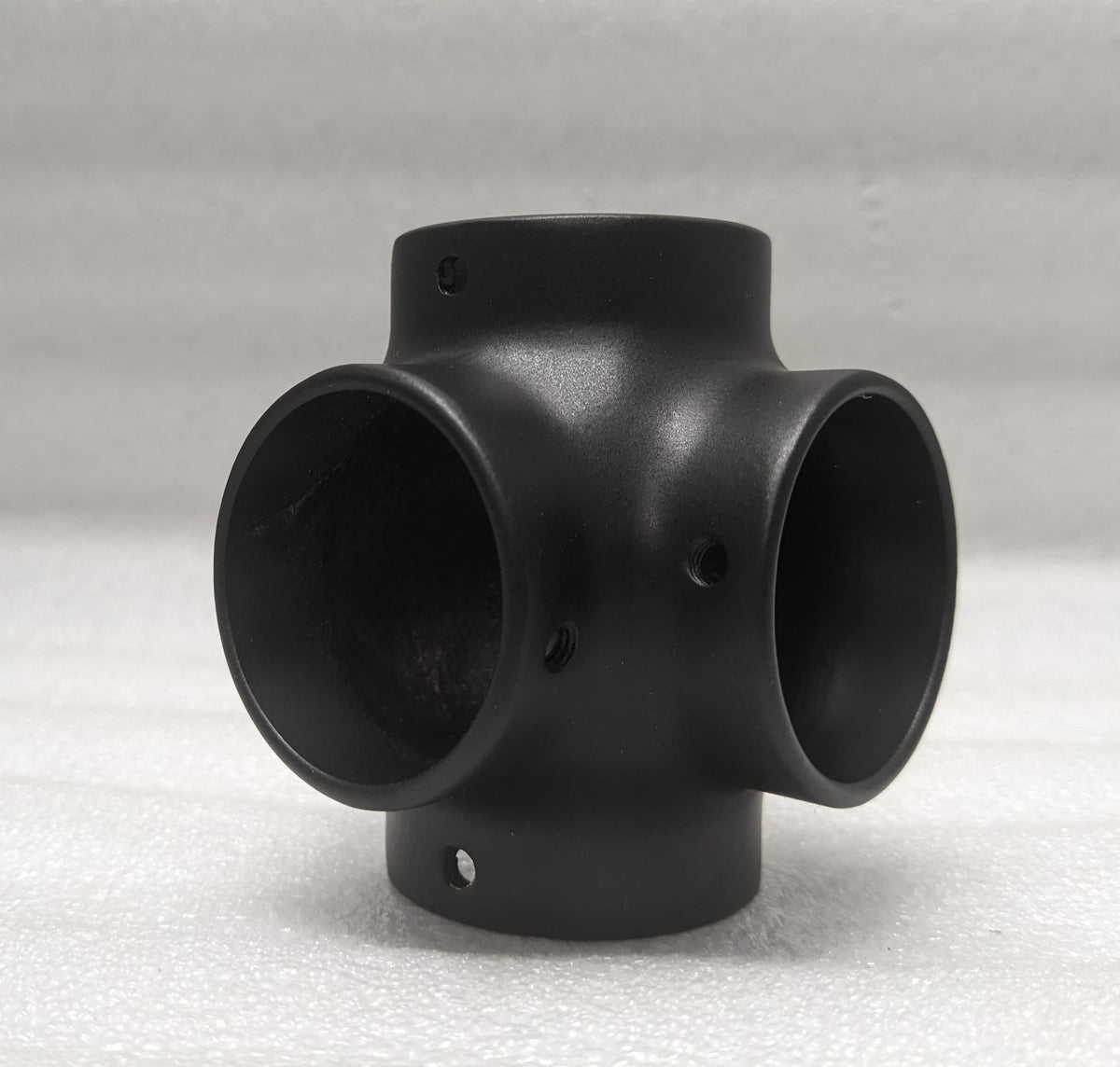 Ball Side Outlet Tee for 2" Tubing Ball Fittings, Components for 1-1/2" Od Tubing MatteBlackPowderCoatedFinish Trade Diversified