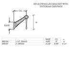 Victorian Swing Leg Bracket Brackets,components for 1-1/2" Od Tubing, Components for 2" Od TubingTrade Diversified