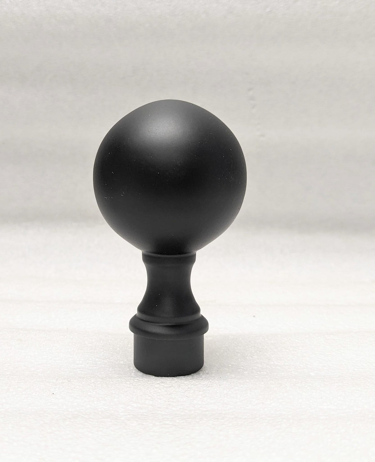 Ball Finial for 1-1/2" OD Tubing End Caps and Finials, Components for 1-1/2" Od Tubing, Drapery Hardware Matte-Black-Powder-Coated-Finish Trade Diversified