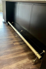 6 Foot Long Foot Rail Kit in Polished Brass Foot Rail KitsTrade Diversified