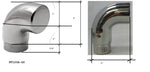 Radius Wall Return for 1-1/2" Diameter Tubing FLUSH FITTING,END CAPS AND FINIALS,COMPONENTS FOR 1-1/2" OD TUBINGTrade Diversified