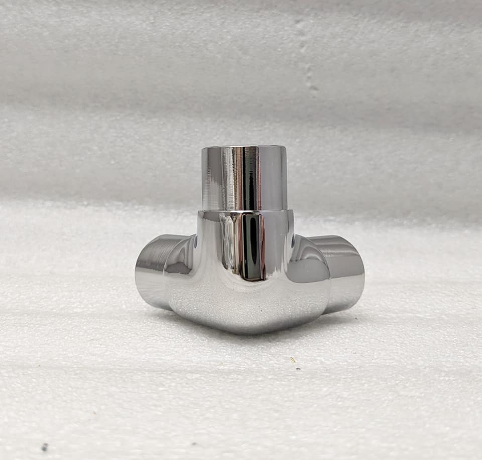 Flush Side Outlet Elbow for 1" Tubing FLUSH FITTING,COMPONENTS FOR 1" OD TUBING Polished-Chrome-please-call Trade Diversified