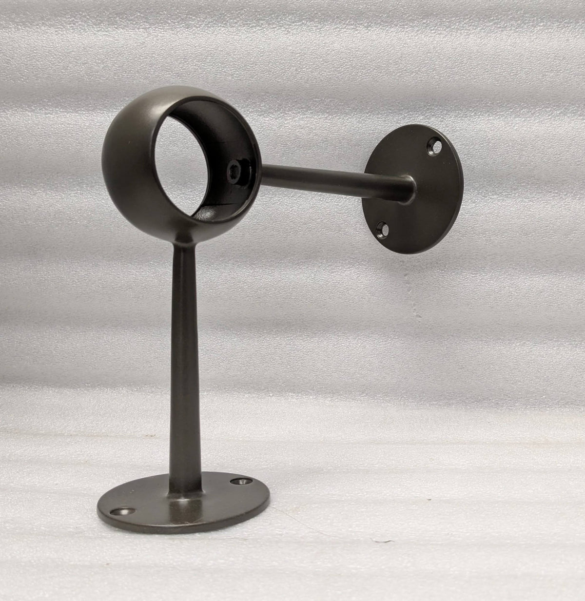 Stainless Steel 6-1/2" H Round Center Post with 5" Back support Brackets, Components for 2" Od TubingTrade Diversified