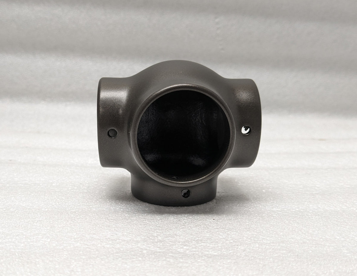 Ball Side Outlet Tee for 2" Tubing Ball Fittings, Components for 1-1/2" Od Tubing Oil-Rubbed-Bronze-Finish-Please-Call Trade Diversified