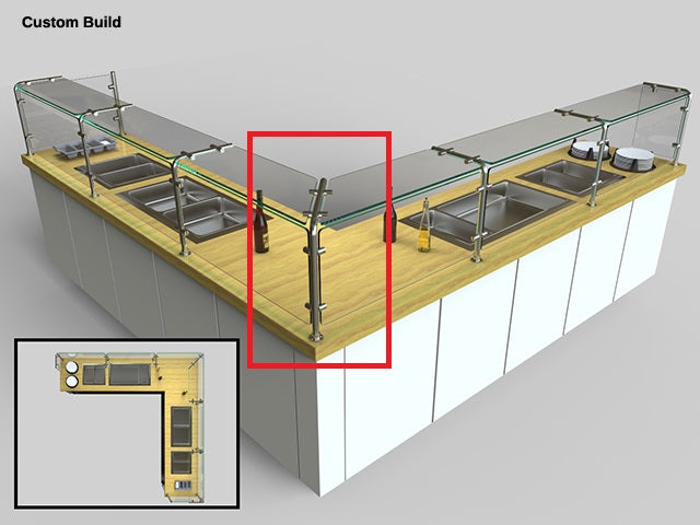 Pass-Over Sneeze Guard with Shelf HOSPITALITY FIXTURESTrade Diversified