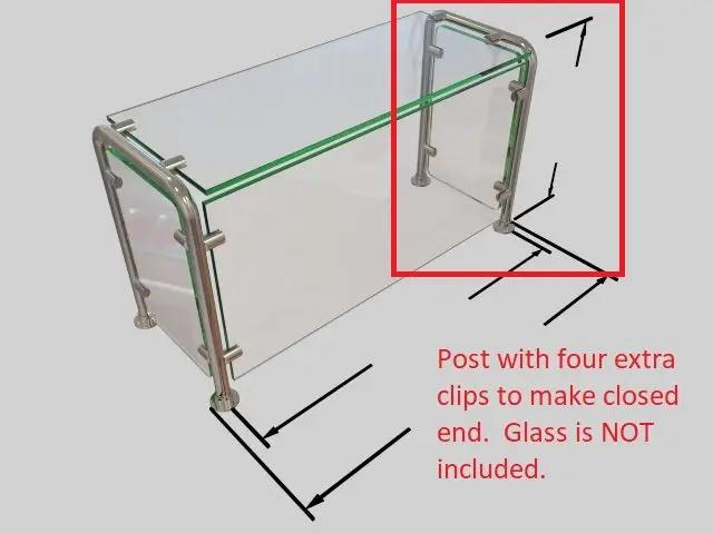 Pass-over Sneeze Guard with Shelf and Rear Support HOSPITALITY FIXTURESTrade Diversified