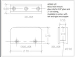 1/2" Radius Back Center Glass Clip for 1/2" Glass Collars, Adapters & Glass ClipsTrade Diversified