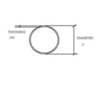 1" Diameter X .050 Wall Solid Brass Tubing in Mill Finish TubingTrade Diversified