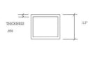 1-1/2" x 1-1/2" Square Stainless Steel Tubing in Brushed Finish Tubing & U-channels, Square for Square TubingTrade Diversified