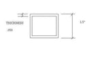 1-1/2" x 1-1/2" Square Stainless Steel Tubing in Brushed Finish Tubing & U-channels, Square for Square TubingTrade Diversified