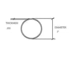 3" Diameter X .050 Wall Polished Brass Tubing Tubing & U-channels, Components for 3" Od TubingTrade Diversified