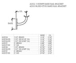 Blind-Stud Hand Rail Bracket for 1-1/2" Tubing - Trade Diversified