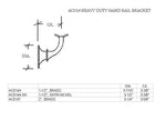 Heavy Duty Hand Rail Bracket for 1-1/2" Tubing - Trade Diversified