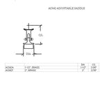 Adjustable Saddle for 1-1/2" Tubing - Trade Diversified