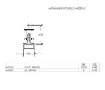 Adjustable Saddle for 2" Tubing - Trade Diversified