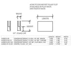 Radius Back Right-End Glass Clip for 1/4"-3/8" Glass - Trade Diversified