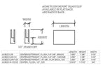 Flat Back Center Glass Clip for 1/4"-3/8" Glass - Trade Diversified