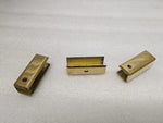 Channel Clip 1/2" Opening X 2" Long in polished brass Tubing & U-channels, Collars, Adapters & Glass ClipsTrade Diversified