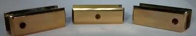 Channel Clip 1/2" Opening X 2" Long in polished brass